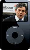 Pic of gordon brown on a vid ipod