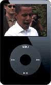 obama face on a vid ipod