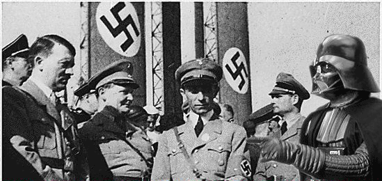 picture of Adolf Hitler and Darth Vader