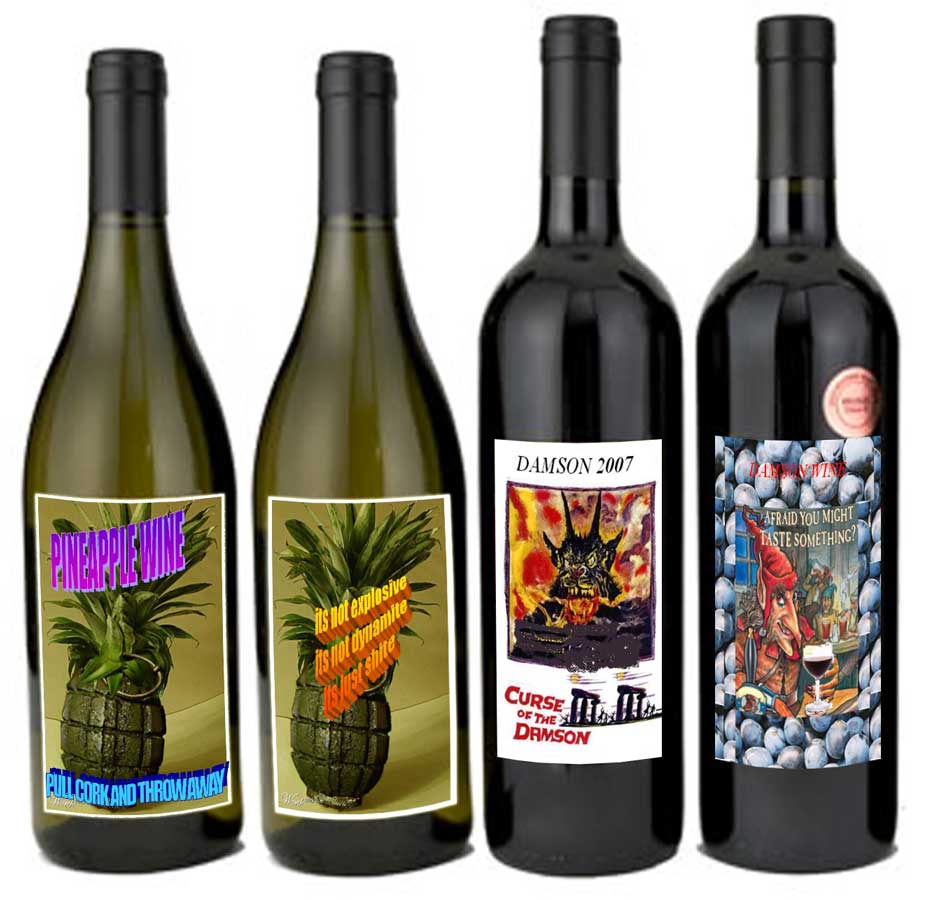 damson and pineapple wines